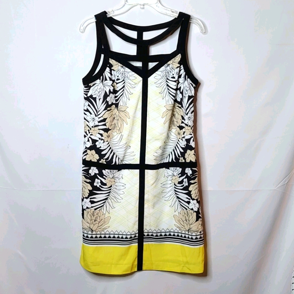 Adrianna Papell sleeveless shift dress cut out 10